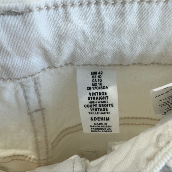 H&M White Vintage HIgh Waisted Pants Size 42 - Picture 2 of 4